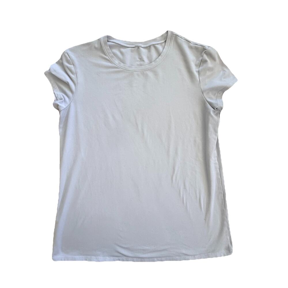 ALO Yoga Womens Grey Logo Performance Short Sleeve Shirt S